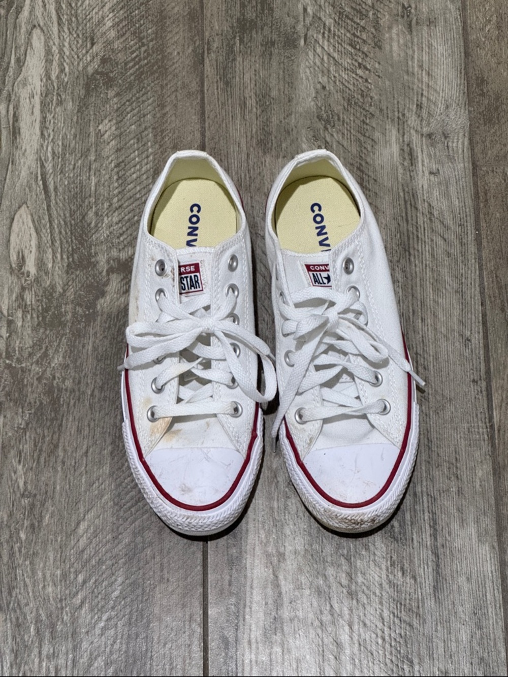 Converse White Canvas Low-Top Sneakers